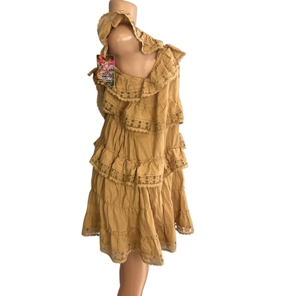 Gacaky Summer Sleeveless Rompers Ruffle Flowy Boho Sun Mini Dress - Picture 5 of 10